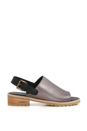 SANDALIA MUJER - AIRES ARTEMIA PLATA NEGRO