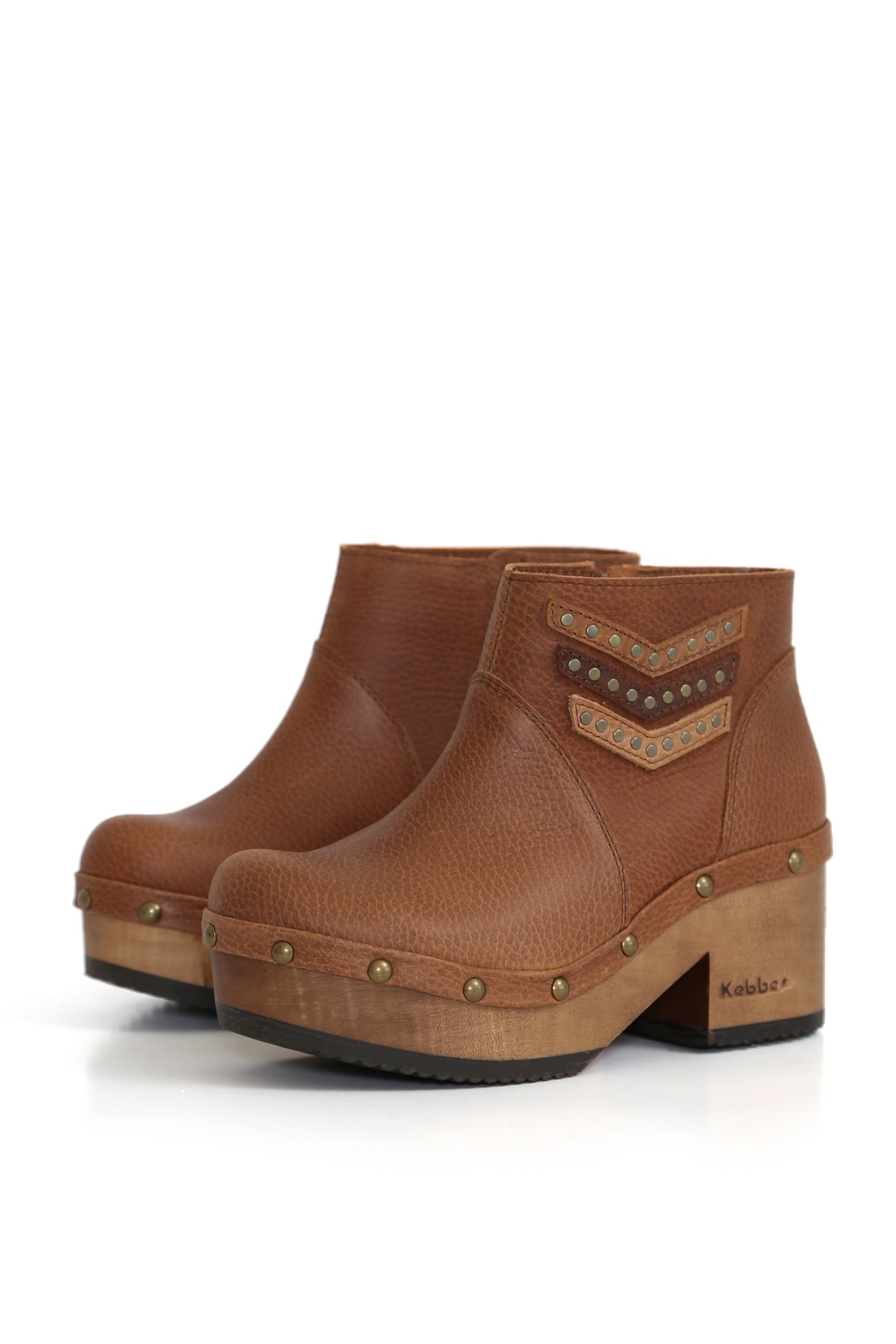 BOTIN MUJER KEBBA PLATAFORMA COLOR CAFE HECHO A MANO