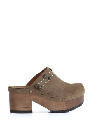 ZUECO MUJER - BUA BELICE RENOBUK TAUPE