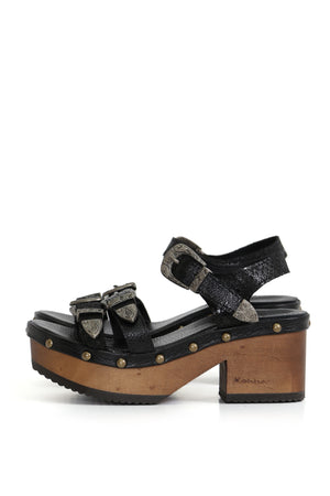 SANDALIA MUJER - BUA PAINE DFO43/FLOATER NEGRO