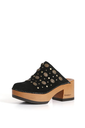 ZUECO MUJER - PAJARO PASTORA RENOBUK NEGRO