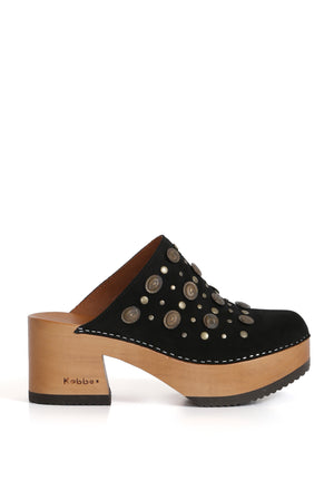 ZUECO MUJER - PAJARO PASTORA RENOBUK NEGRO