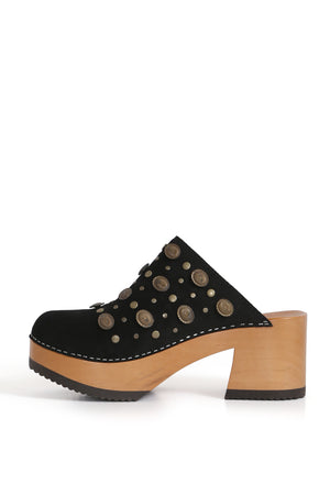 ZUECO MUJER - PAJARO PASTORA RENOBUK NEGRO