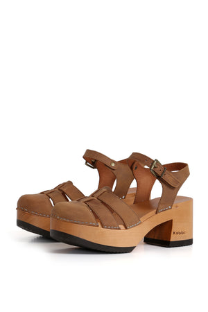 Zapatos anatómicos Kebba Paula brandy, sandalia artesanal de cuero West