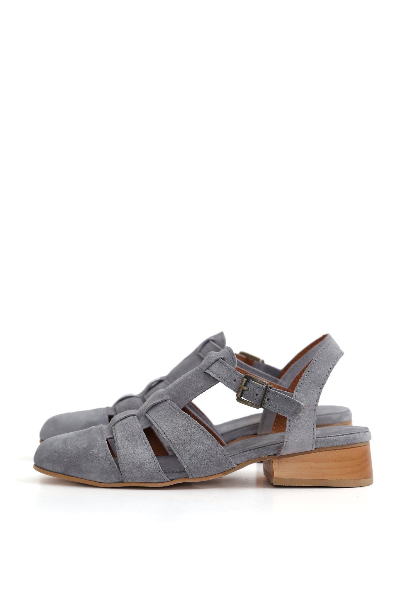 SANDALIA MUJER - POINT ANCUD RENOBUK GRIS PERLA