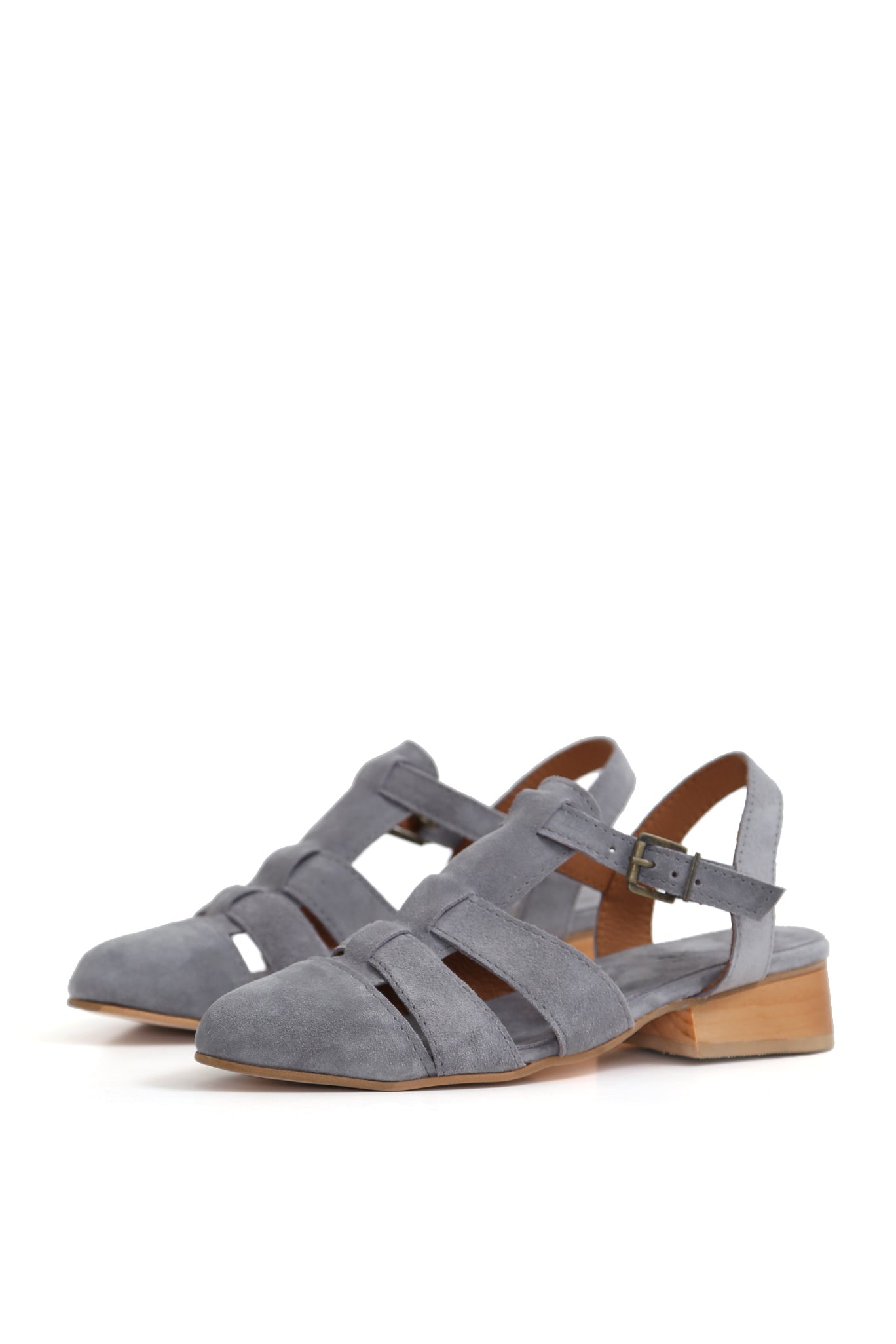 SANDALIA MUJER - POINT ANCUD RENOBUK GRIS PERLA