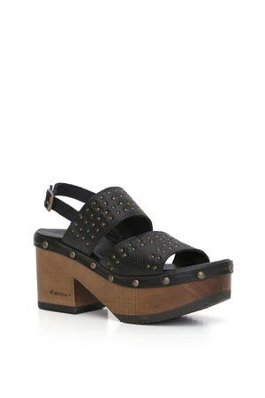 Belén floater negro con 8 cm de altura anatómica y plantilla cuero, Kebba Clogs