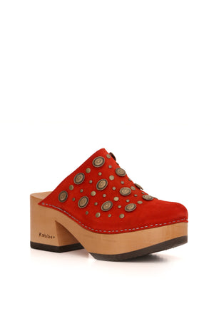 ZUECO MUJER - PAJARO PASTORA RENOBUK ROJO