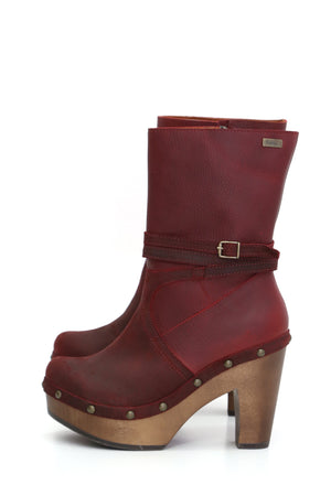 BOTA MUJER PLATAFORMA CUERO