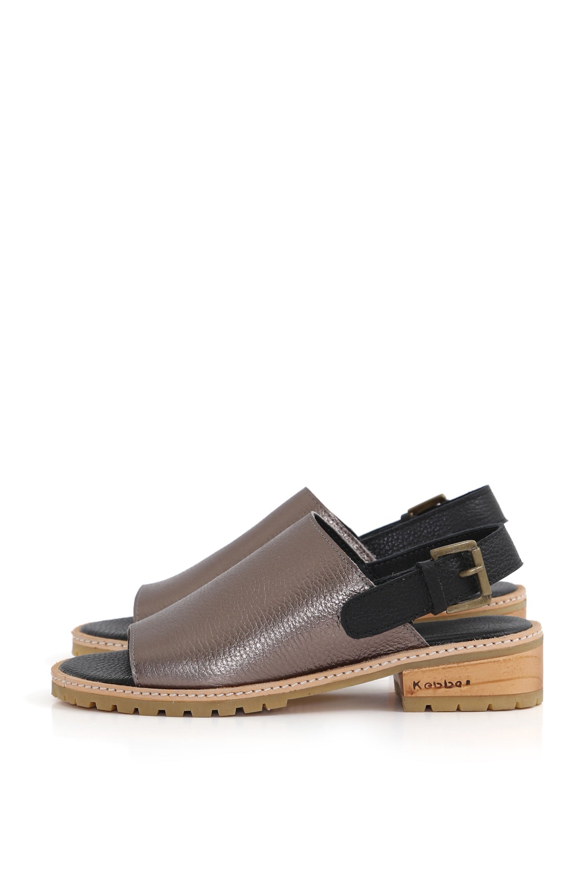 SANDALIA MUJER - AIRES ARTEMIA PLATA NEGRO