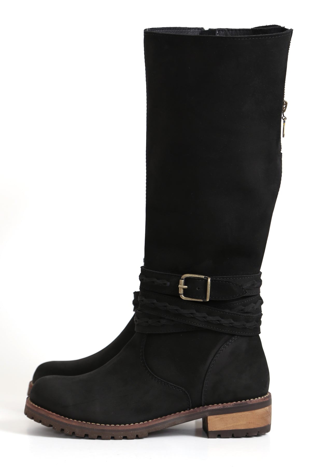 BOTA KEBBA CUERO CAÑA ALTA NEGRA
