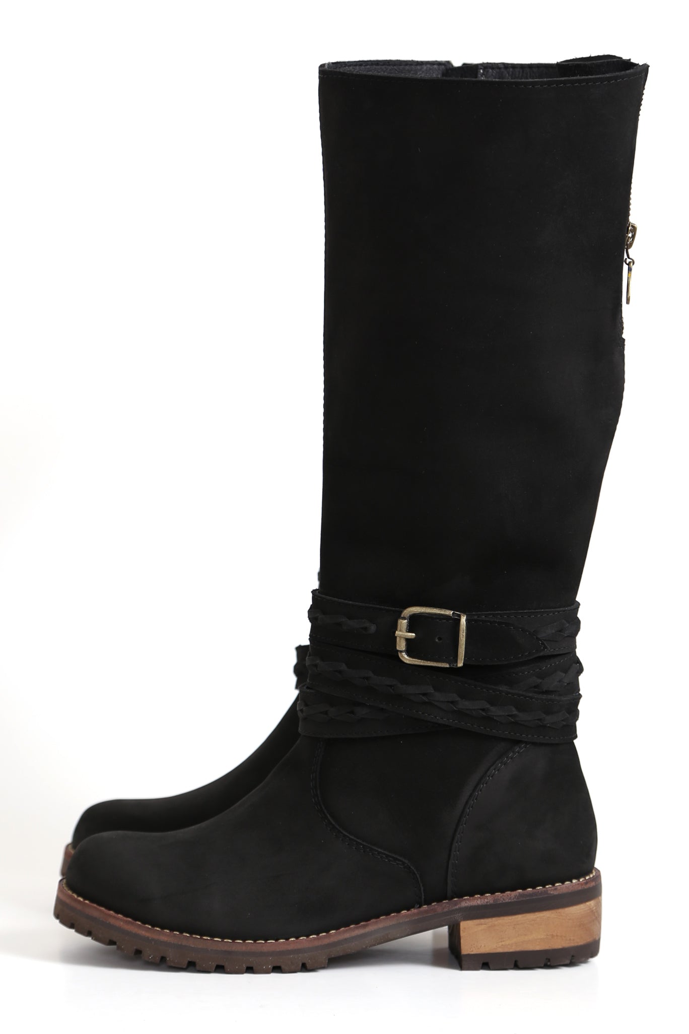 BOTA KEBBA CUERO CAÑA ALTA NEGRA