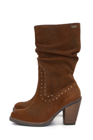 BOTA MUJER KEBBA CUERO CAFE