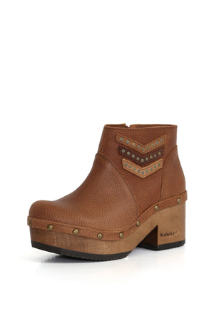 BOTIN MUJER ARTESANAL KEBBA PLATAFORMA COLOR CAFE