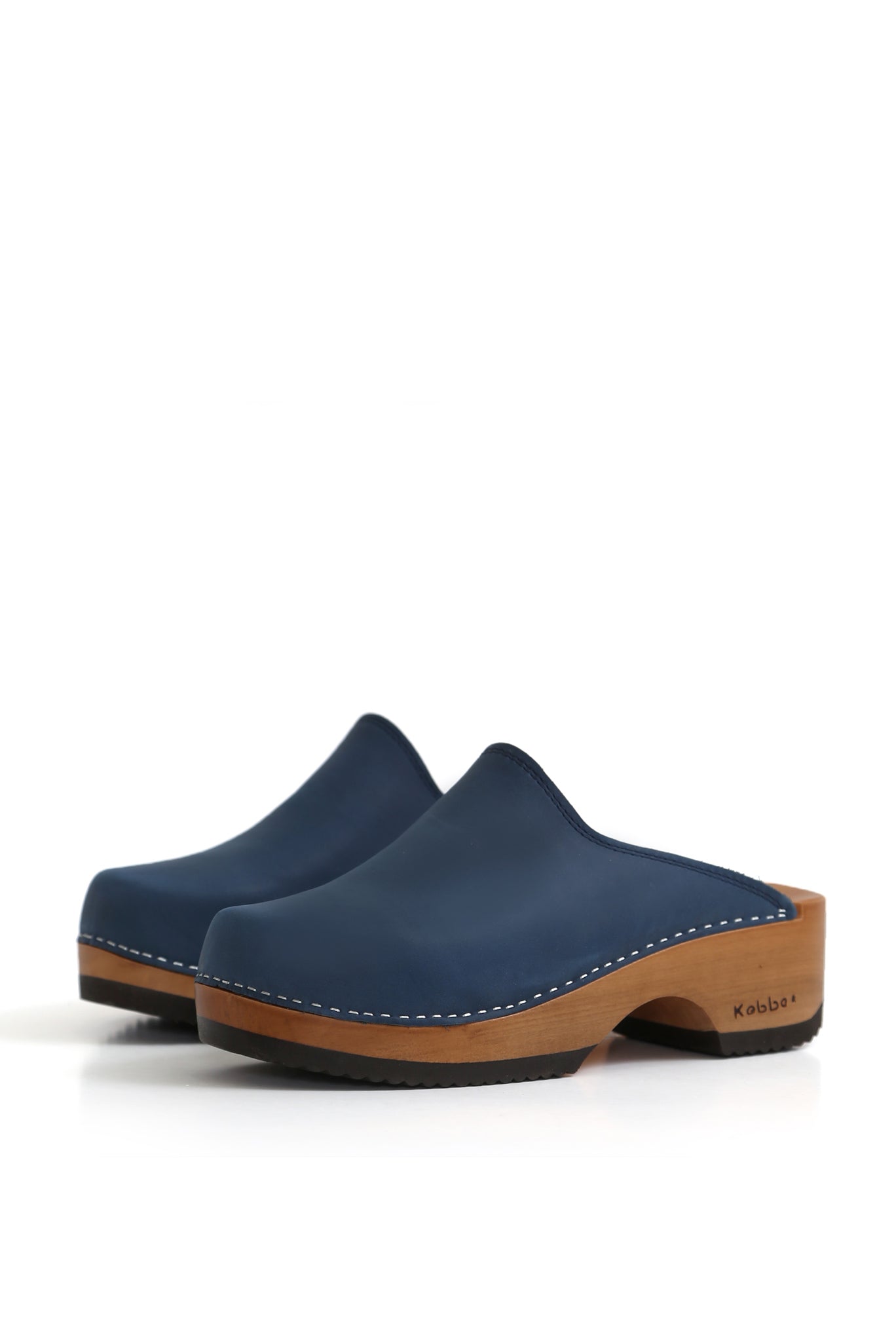 ZUECO CUERO WEST AZUL PARA MUJER