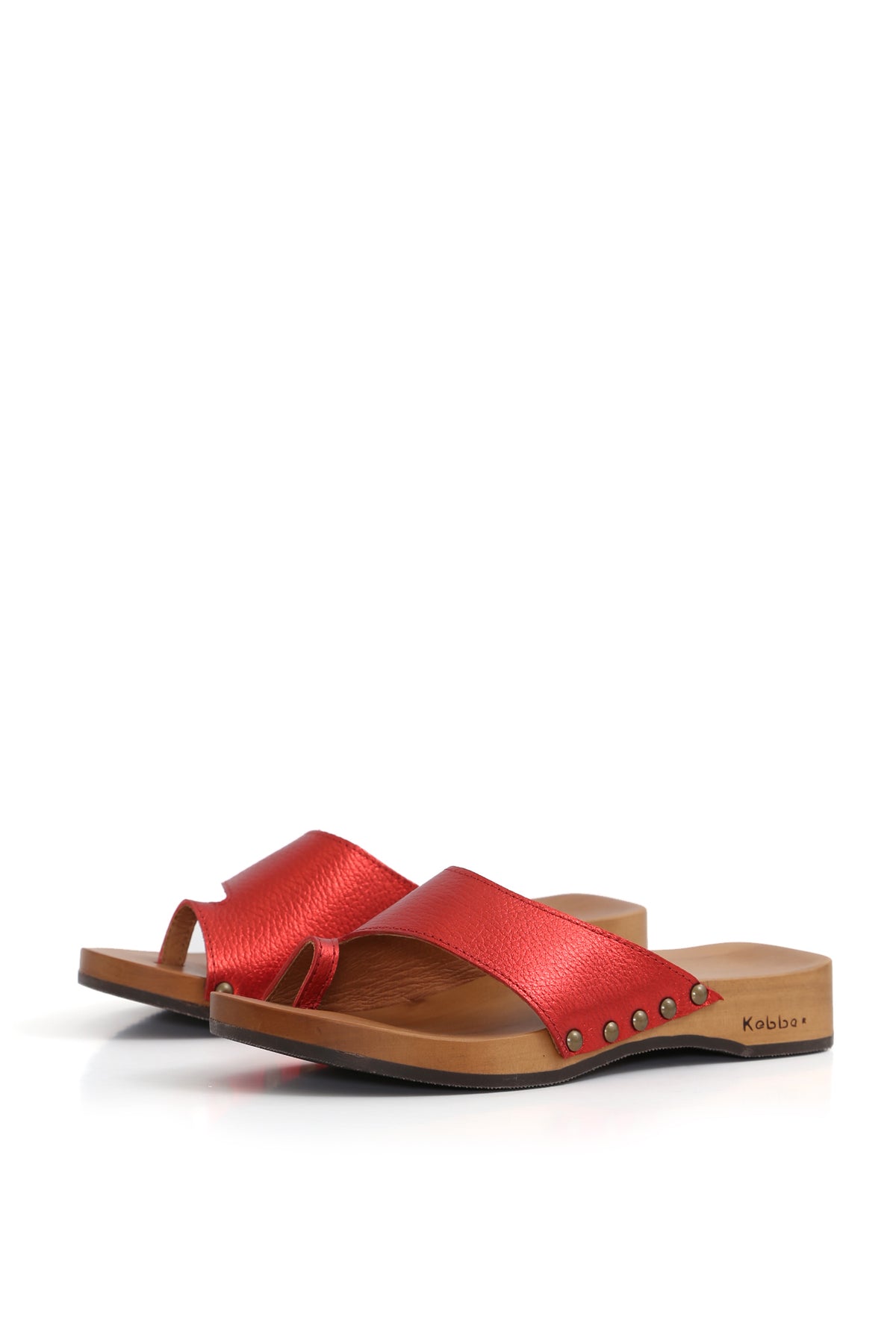 Zapatos anatómicos Kebba Damian rojo, sandalia artesanal hecha a mano