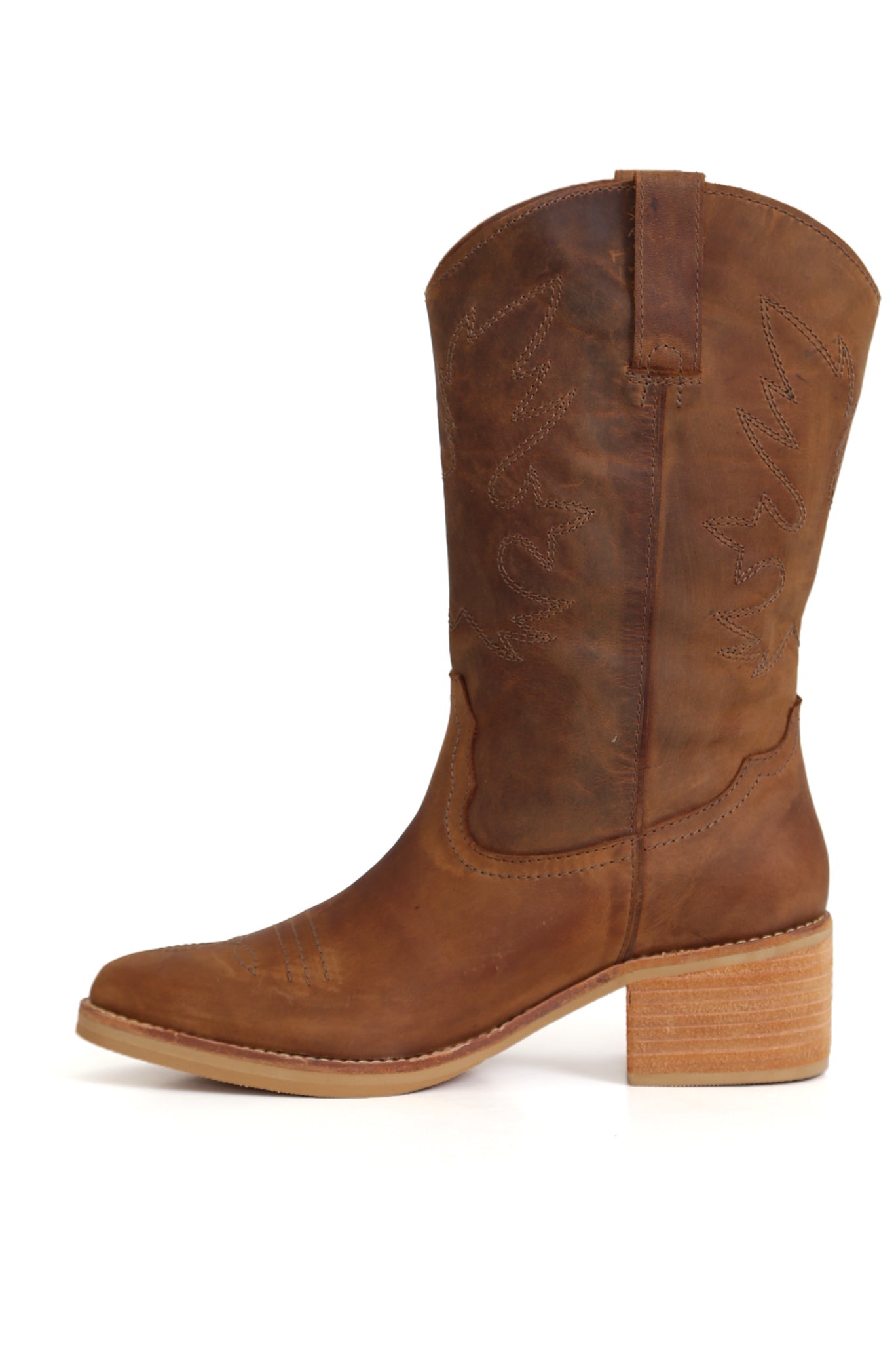 bota vaquera mujer cafe