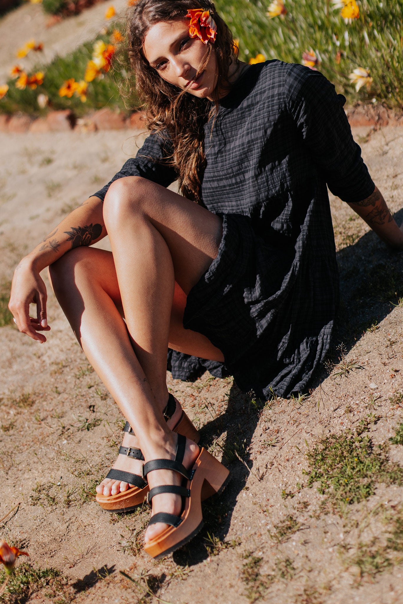 SANDALIA MUJER - PAJARO PENELOPE GAUCHO NEGRO