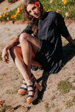 SANDALIA MUJER - PAJARO PENELOPE GAUCHO NEGRO