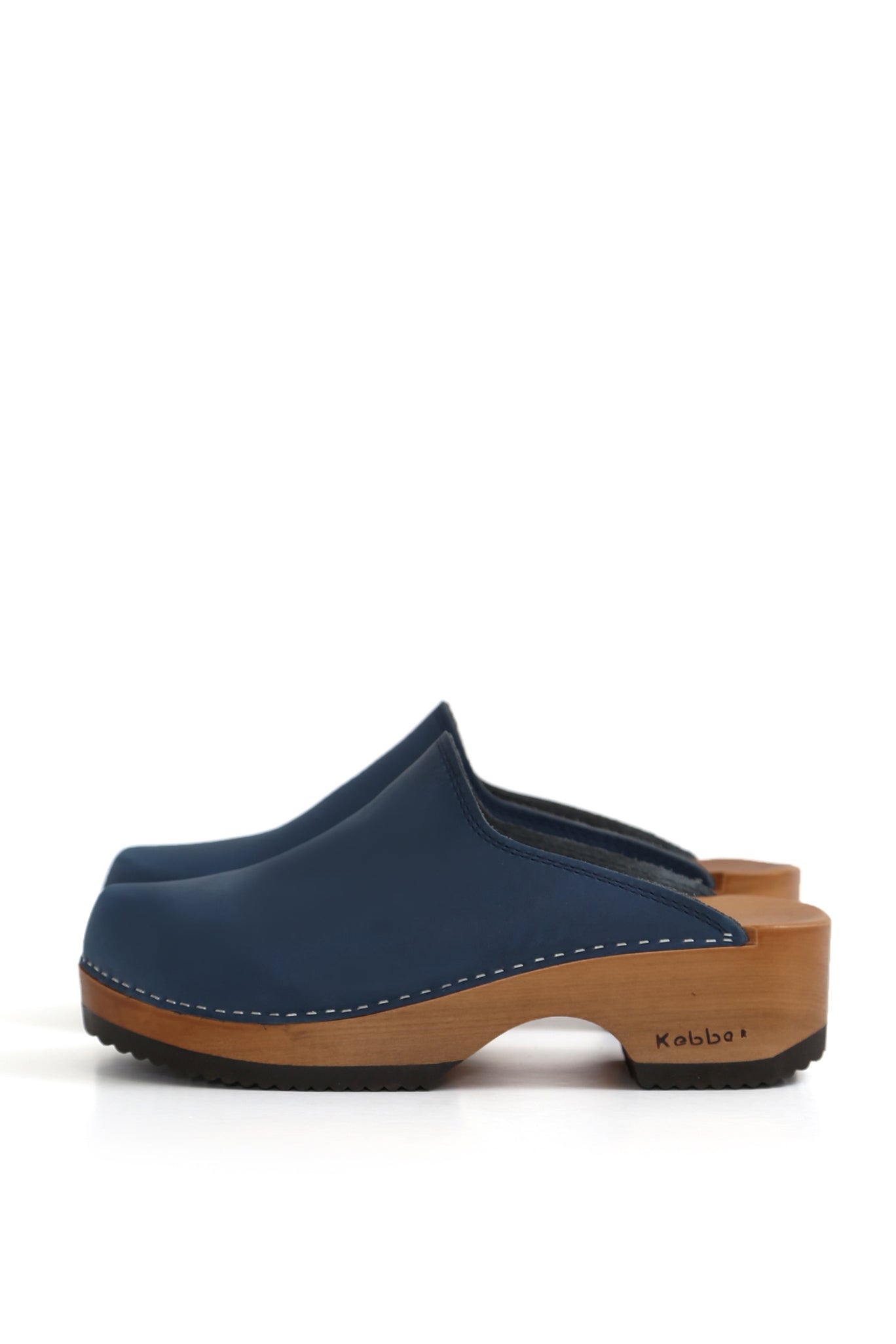 ZUECO CUERO WEST AZUL PARA MUJER