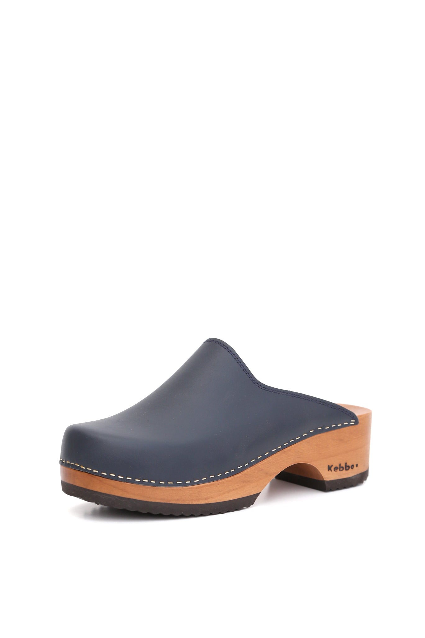 ZUECO MUJER KEBBA CUERO AZUL