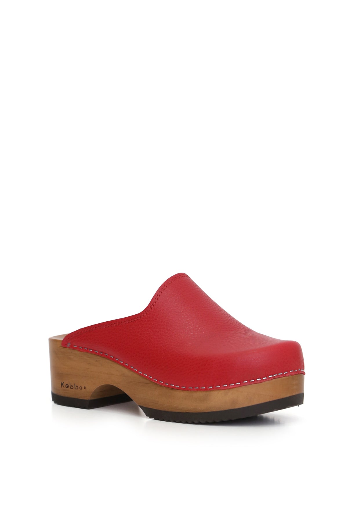Zuecos mujer rojos Kebba Cloc Texas con altura de 5 cm y estilo artesanal, Kebba Clogs