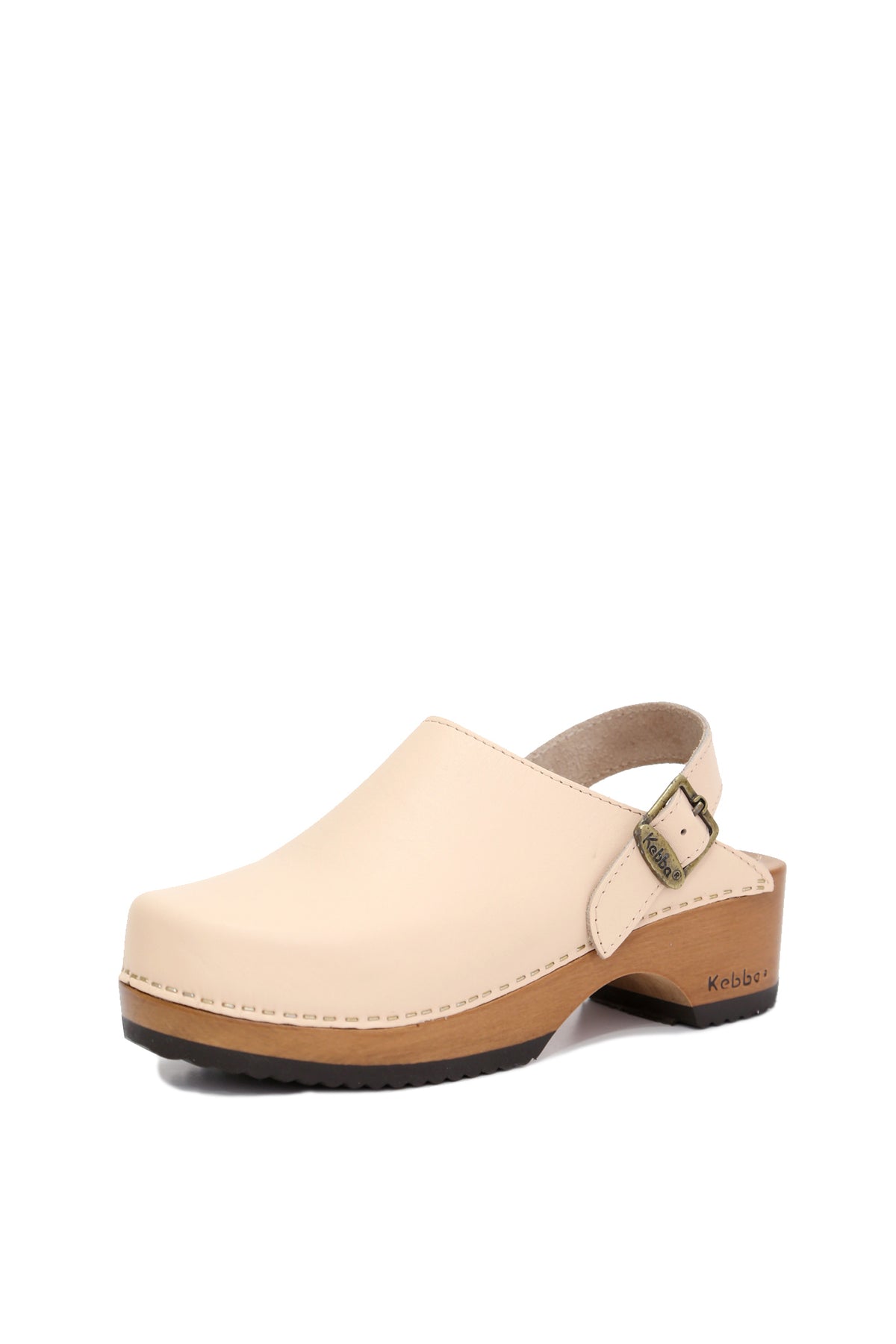 Zuecos mujer rosados Kebba Milano damasco con calce firme y artesanal, Kebba Clogs